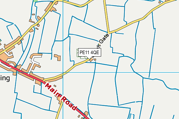 PE11 4QE map - OS VectorMap District (Ordnance Survey)