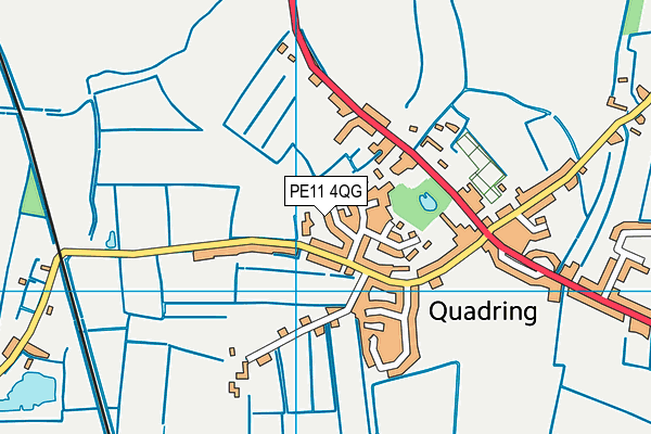 PE11 4QG map - OS VectorMap District (Ordnance Survey)