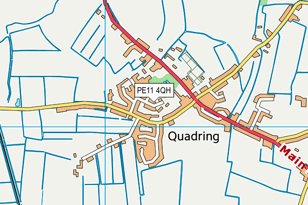 PE11 4QH map - OS VectorMap District (Ordnance Survey)