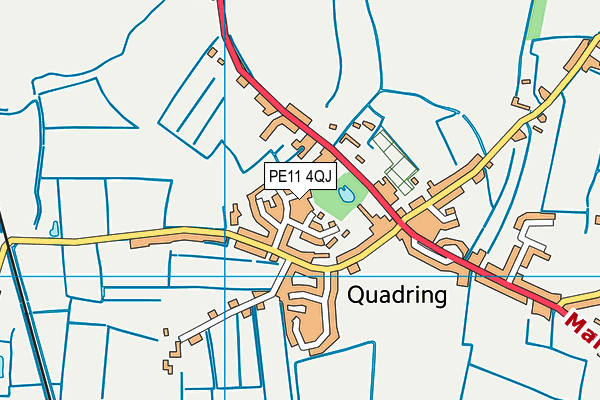 PE11 4QJ map - OS VectorMap District (Ordnance Survey)