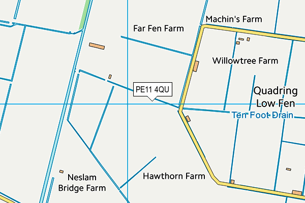 PE11 4QU map - OS VectorMap District (Ordnance Survey)