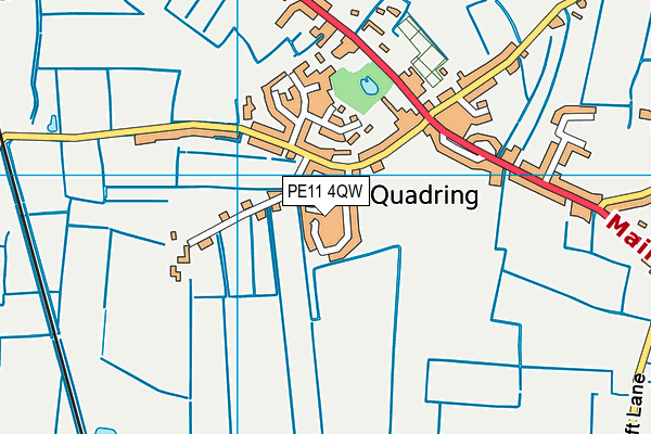 PE11 4QW map - OS VectorMap District (Ordnance Survey)