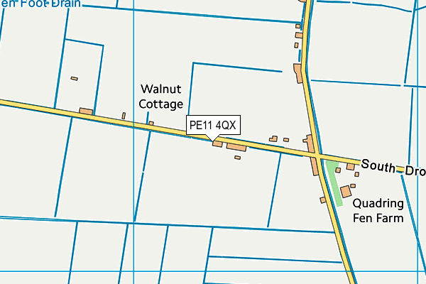 PE11 4QX map - OS VectorMap District (Ordnance Survey)