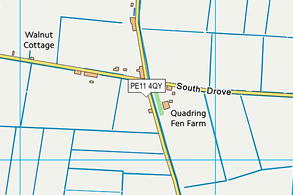 PE11 4QY map - OS VectorMap District (Ordnance Survey)