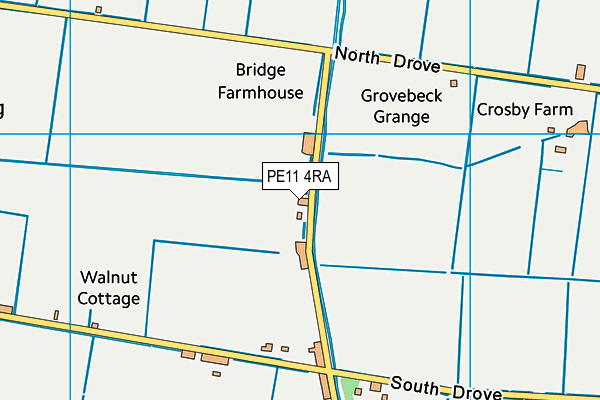 PE11 4RA map - OS VectorMap District (Ordnance Survey)