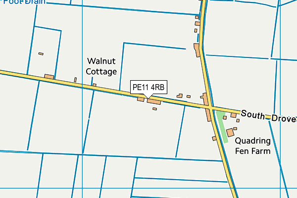 PE11 4RB map - OS VectorMap District (Ordnance Survey)