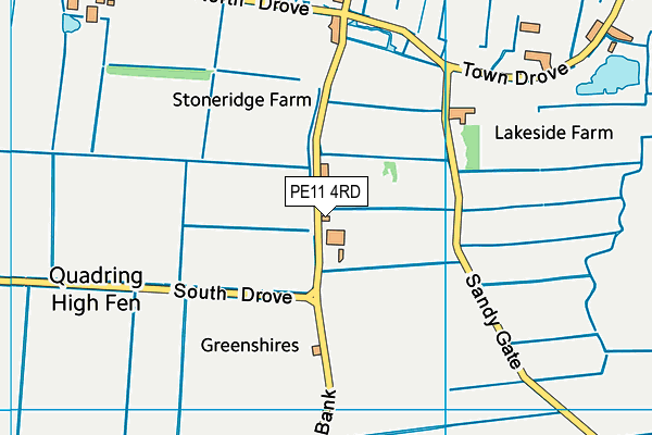 PE11 4RD map - OS VectorMap District (Ordnance Survey)