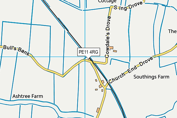 PE11 4RG map - OS VectorMap District (Ordnance Survey)