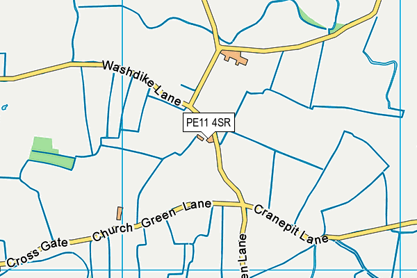 PE11 4SR map - OS VectorMap District (Ordnance Survey)