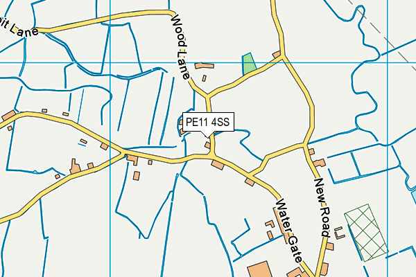 PE11 4SS map - OS VectorMap District (Ordnance Survey)