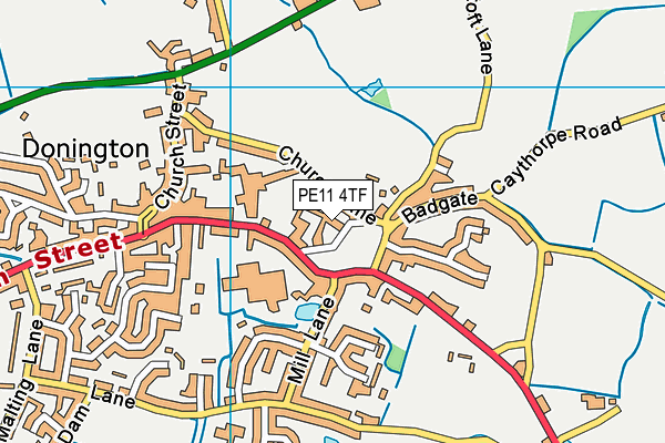 Cowley Academy map (PE11 4TF) - OS VectorMap District (Ordnance Survey)