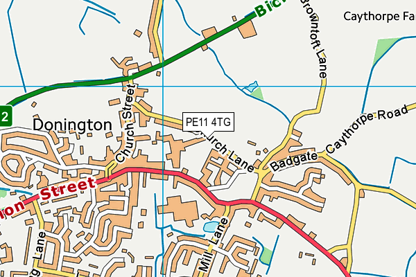 PE11 4TG map - OS VectorMap District (Ordnance Survey)