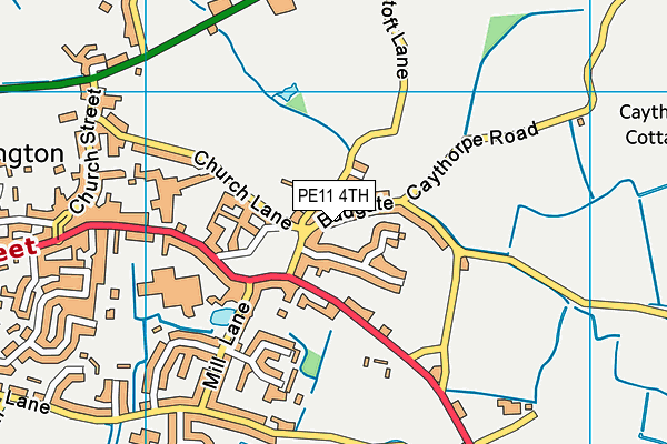 PE11 4TH map - OS VectorMap District (Ordnance Survey)
