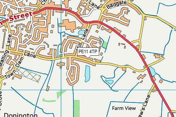 PE11 4TP map - OS VectorMap District (Ordnance Survey)