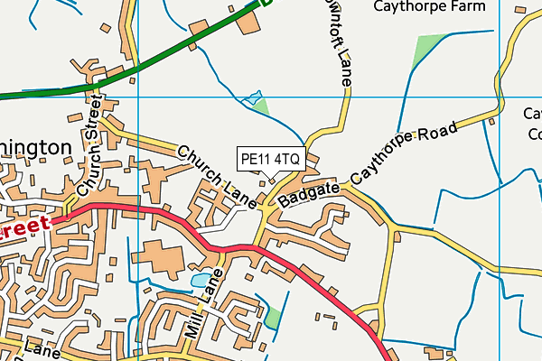 PE11 4TQ map - OS VectorMap District (Ordnance Survey)