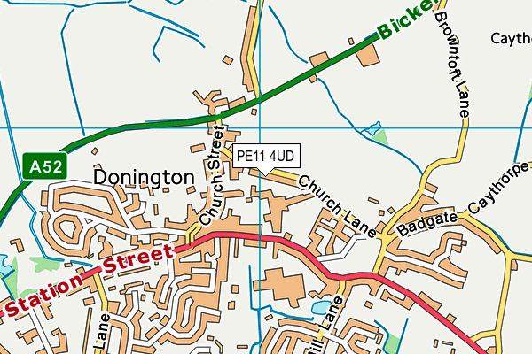 PE11 4UD map - OS VectorMap District (Ordnance Survey)