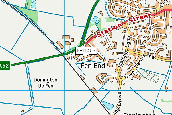 PE11 4UP map - OS VectorMap District (Ordnance Survey)