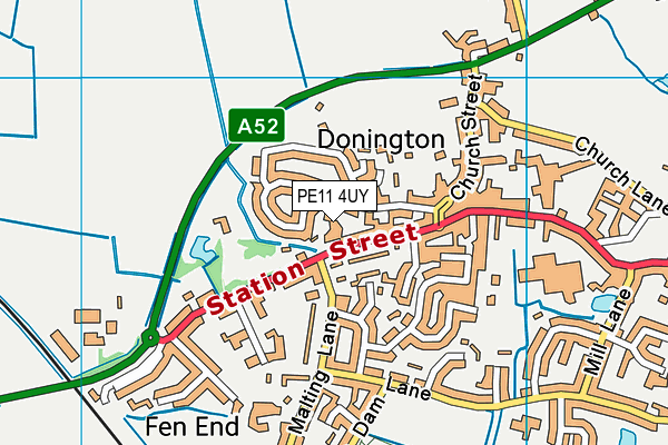 PE11 4UY map - OS VectorMap District (Ordnance Survey)