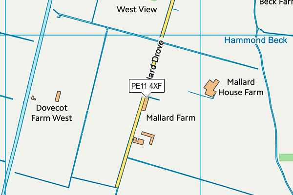 PE11 4XF map - OS VectorMap District (Ordnance Survey)