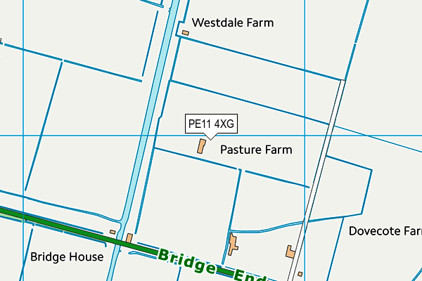 PE11 4XG map - OS VectorMap District (Ordnance Survey)