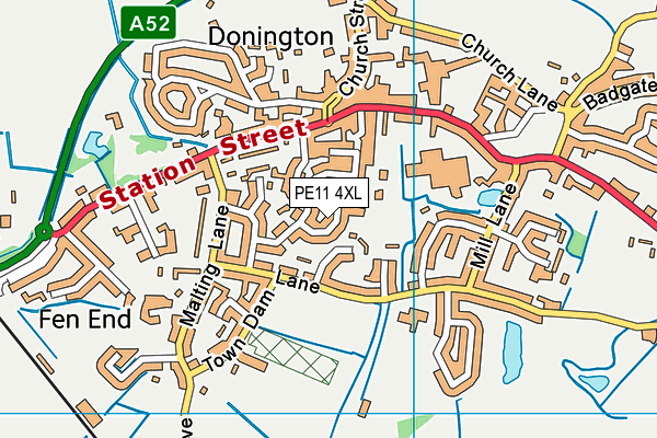 PE11 4XL map - OS VectorMap District (Ordnance Survey)