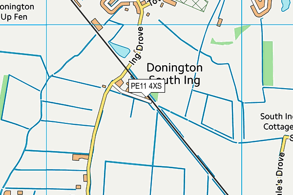 PE11 4XS map - OS VectorMap District (Ordnance Survey)