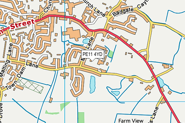 PE11 4YD map - OS VectorMap District (Ordnance Survey)