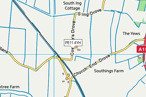 PE11 4YH map - OS VectorMap District (Ordnance Survey)