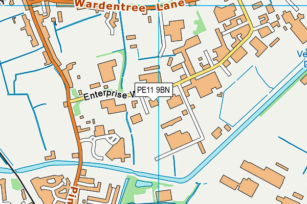 PE11 9BN map - OS VectorMap District (Ordnance Survey)