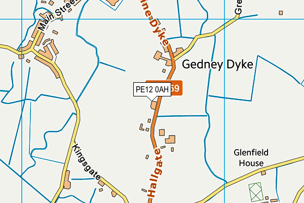 PE12 0AH map - OS VectorMap District (Ordnance Survey)