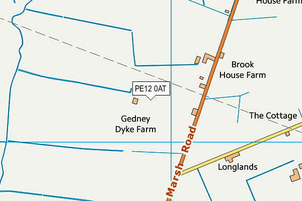 PE12 0AT map - OS VectorMap District (Ordnance Survey)