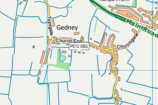 PE12 0BQ map - OS VectorMap District (Ordnance Survey)