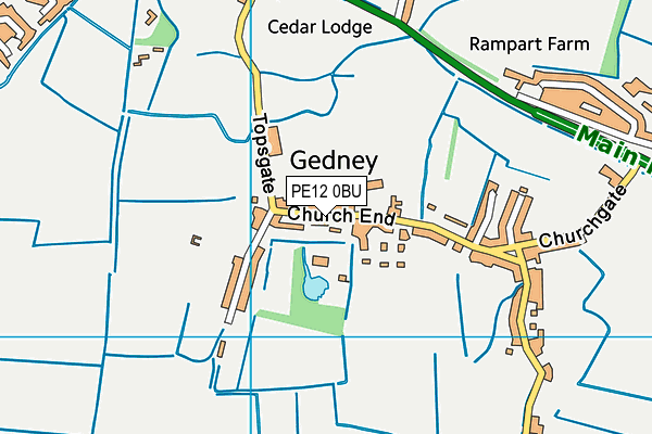 Gedney Church End Primary Academy map (PE12 0BU) - OS VectorMap District (Ordnance Survey)