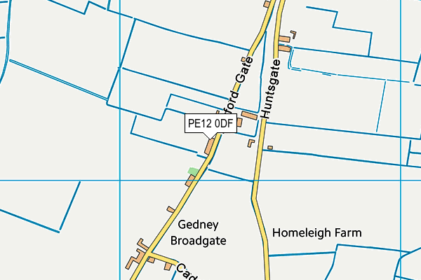 PE12 0DF map - OS VectorMap District (Ordnance Survey)