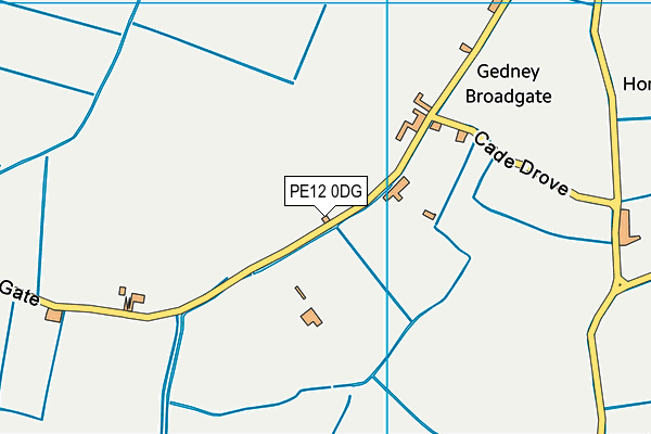 PE12 0DG map - OS VectorMap District (Ordnance Survey)