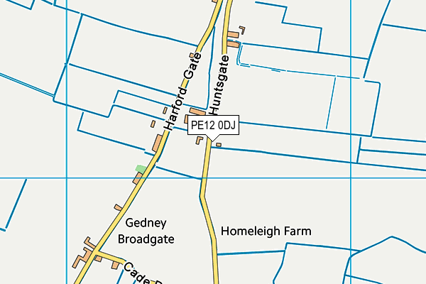 PE12 0DJ map - OS VectorMap District (Ordnance Survey)