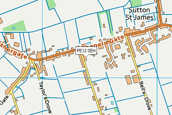 PE12 0EH map - OS VectorMap District (Ordnance Survey)