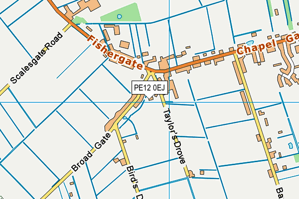 PE12 0EJ map - OS VectorMap District (Ordnance Survey)