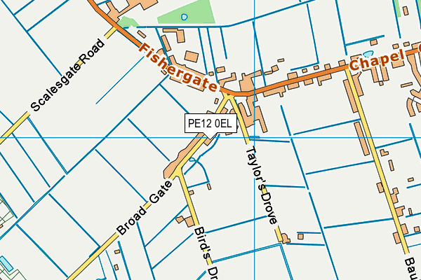 PE12 0EL map - OS VectorMap District (Ordnance Survey)