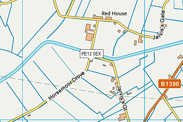 PE12 0EX map - OS VectorMap District (Ordnance Survey)