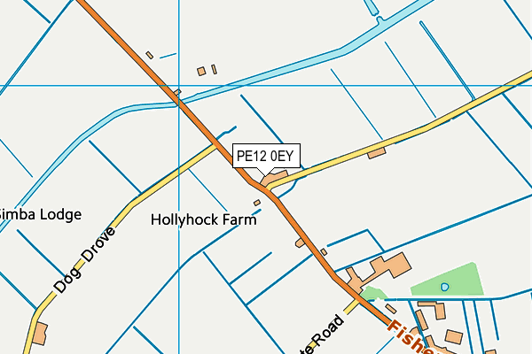 PE12 0EY map - OS VectorMap District (Ordnance Survey)