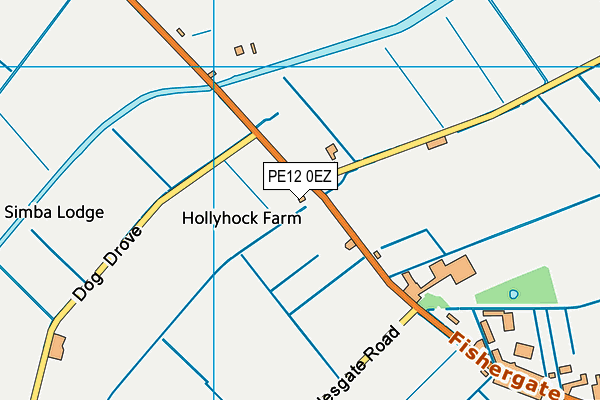 PE12 0EZ map - OS VectorMap District (Ordnance Survey)