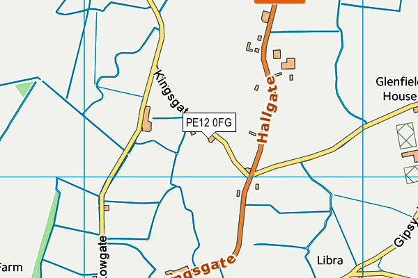 PE12 0FG map - OS VectorMap District (Ordnance Survey)