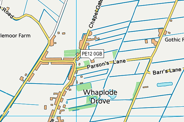 PE12 0GB map - OS VectorMap District (Ordnance Survey)