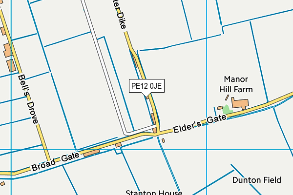 PE12 0JE map - OS VectorMap District (Ordnance Survey)