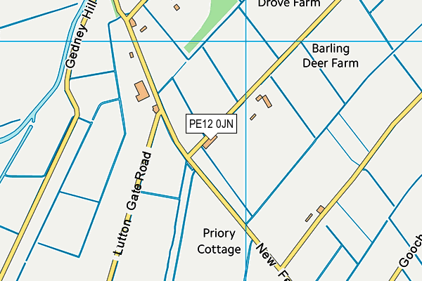 PE12 0JN map - OS VectorMap District (Ordnance Survey)