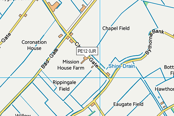 PE12 0JR map - OS VectorMap District (Ordnance Survey)