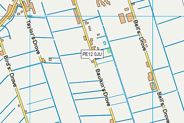 PE12 0JU map - OS VectorMap District (Ordnance Survey)