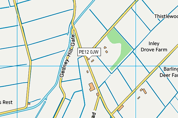 PE12 0JW map - OS VectorMap District (Ordnance Survey)