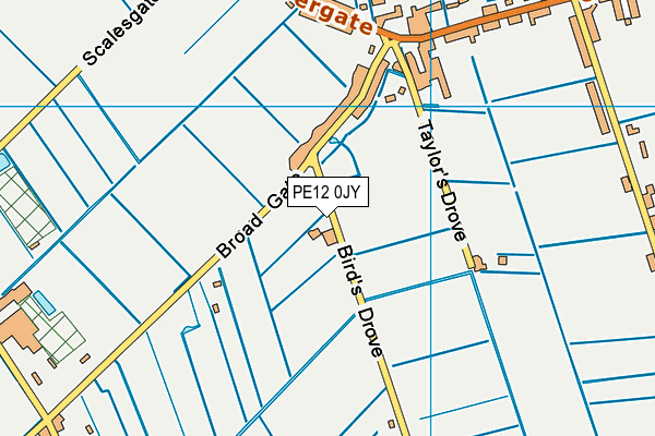 PE12 0JY map - OS VectorMap District (Ordnance Survey)